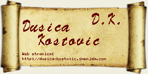 Dušica Kostović vizit kartica